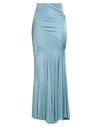 Blumarine Woman Maxi Skirt Slate Blue Size 6 Viscose