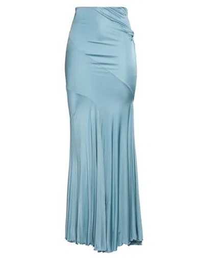Blumarine Woman Maxi Skirt Slate Blue Size 6 Viscose