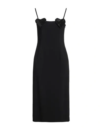 Blumarine Woman Midi Dress Black Size 10 Viscose, Acetate, Elastane