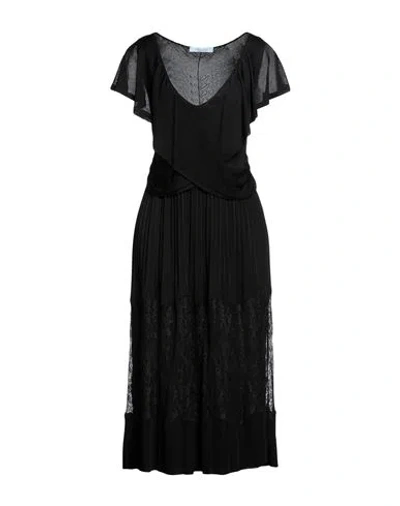Blumarine Woman Midi Dress Black Size 2 Viscose, Polyamide