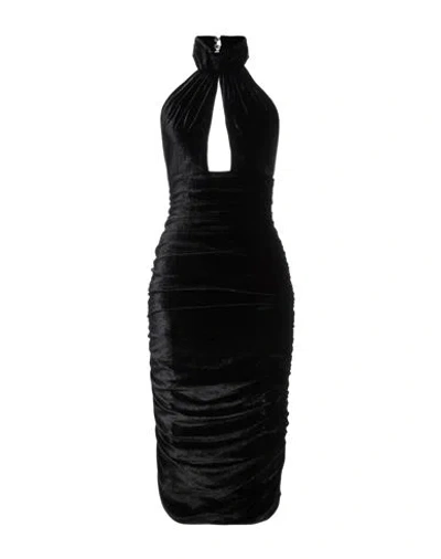 Blumarine Woman Midi Dress Black Size 4 Viscose, Silk, Elastane