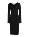 Blumarine Woman Midi Dress Black Size 6 Polyamide, Acrylic, Wool, Polyester