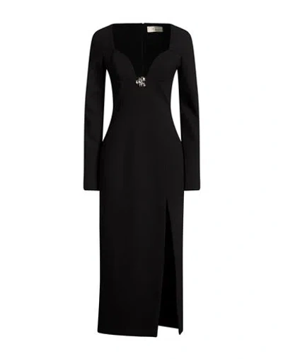 Blumarine Woman Midi Dress Black Size 6 Polyester, Elastane
