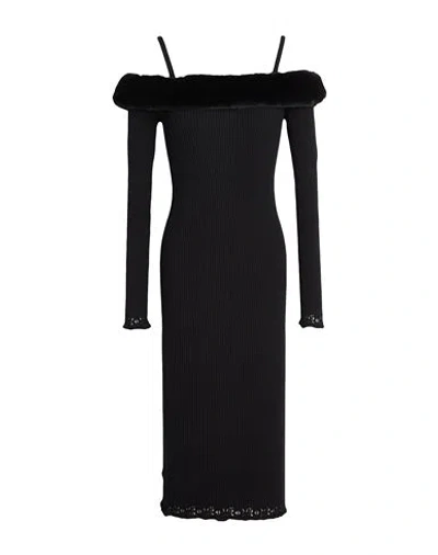 Blumarine Woman Midi Dress Black Size 6 Viscose, Polyester