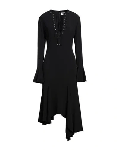 BLUMARINE BLUMARINE WOMAN MIDI DRESS BLACK SIZE 4 ACETATE, SILK