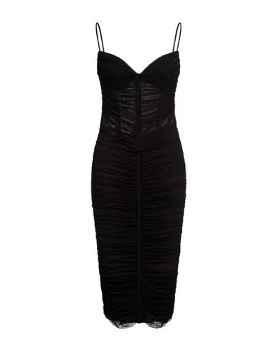 Blumarine Woman Midi Dress Black Size 8 Polyamide, Elastane