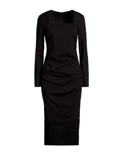 Blumarine Woman Midi Dress Black Size 8 Viscose, Polyamide, Elastane