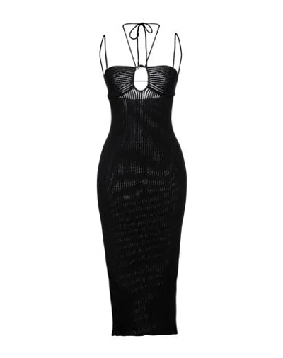 Blumarine Woman Midi Dress Black Size 8 Viscose, Polyester