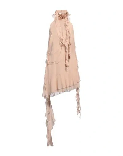 Blumarine Woman Midi Dress Blush Size 6 Silk In Brown
