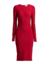 Blumarine Woman Midi Dress Burgundy Size 8 Viscose, Polyamide, Elastane