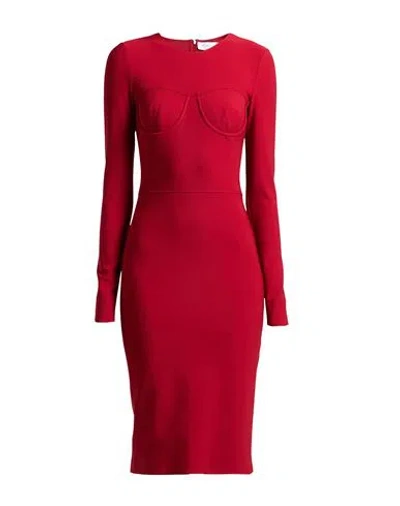 Blumarine Woman Midi Dress Burgundy Size 8 Viscose, Polyamide, Elastane