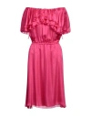 Blumarine Woman Midi Dress Fuchsia Size 4 Silk In Pink