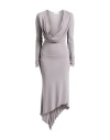 Blumarine Woman Midi Dress Grey Size 8 Viscose