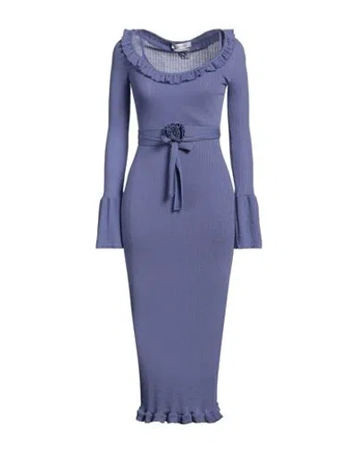 Blumarine Woman Midi Dress Light Purple Size 6 Wool