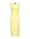 Blumarine Woman Midi Dress Pastel Yellow Size 6 Polyamide, Elastane