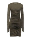 Blumarine Woman Midi Dress Military Green Size 6 Polyamide, Elastane In Green