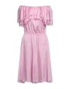 Blumarine Woman Midi Dress Pink Size 4 Silk