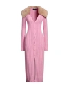 Blumarine Woman Midi Dress Pink Size 6 Wool, Cashmere