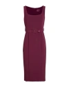 Blumarine Woman Midi Dress Plum Size 12 Polyester, Elastane In Purple