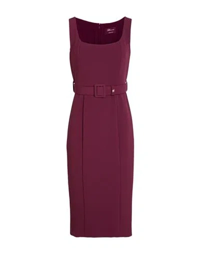Blumarine Woman Midi Dress Plum Size 12 Polyester, Elastane In Purple