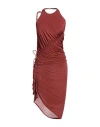 Blumarine Woman Midi Dress Rust Size 8 Viscose In Brown