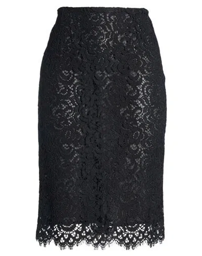 Blumarine Woman Midi Skirt Black Size 6 Polyamide, Cotton