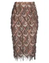 Blumarine Midi Skirts In Brown