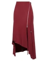 Blumarine Woman Midi Skirt Burgundy Size 8 Viscose In Red