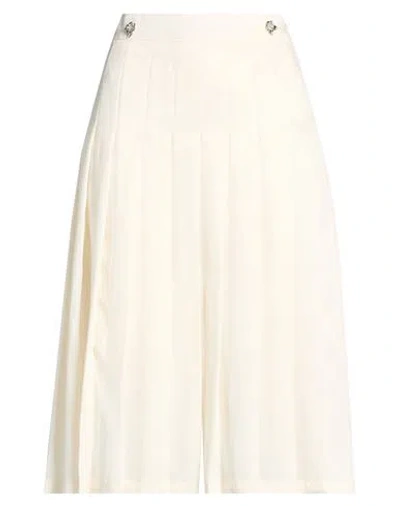 Blumarine Woman Midi Skirt Ivory Size 8 Viscose In White