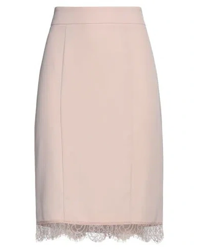 Blumarine Woman Midi Skirt Light Pink Size 12 Polyester, Elastane