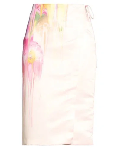 Blumarine Woman Midi Skirt Light Pink Size 8 Polyester In Multi