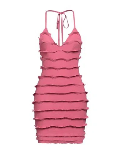 Blumarine Knitted Mini Dress In Pink