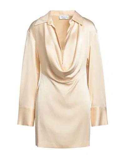 Blumarine Woman Mini Dress Beige Size 6 Acetate, Viscose, Elastane