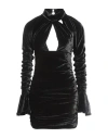 Blumarine Woman Mini Dress Black Size 4 Viscose, Silk, Elastane In Black