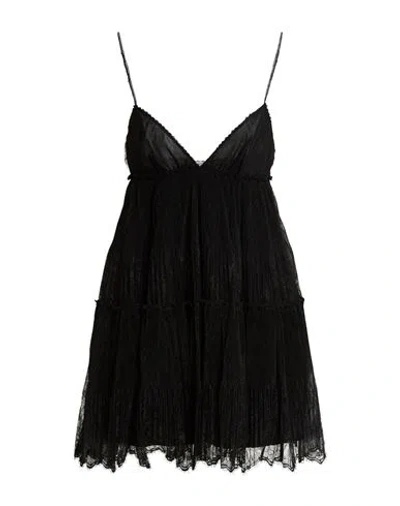 Blumarine Woman Mini Dress Black Size 6 Polyamide, Viscose