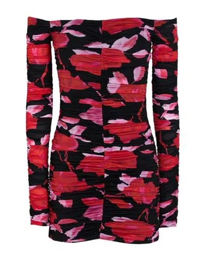 Blumarine Woman Mini Dress Brick Size 6 Polyamide, Elastane In Multi