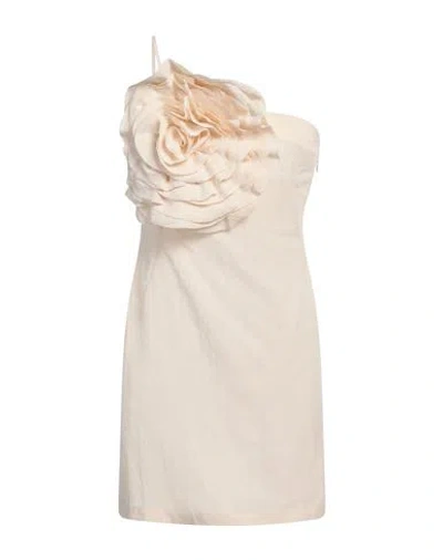Blumarine Large Flower Detail Sleeveless Dress In Cream