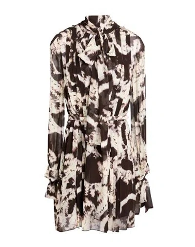 Blumarine Woman Mini Dress Dark Brown Size 6 Viscose