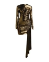 Blumarine Woman Mini Dress Gold Size 4 Viscose