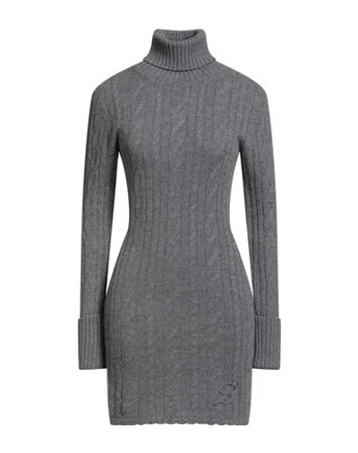 Blumarine Woman Mini Dress Grey Size 8 Cashmere