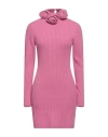 Blumarine Woman Short Dress Magenta Size 4 Wool In Magenta