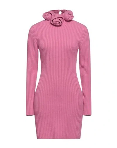 Blumarine Woman Short Dress Magenta Size 4 Wool