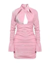 Blumarine Woman Mini Dress Pink Size 6 Viscose, Silk, Elastane