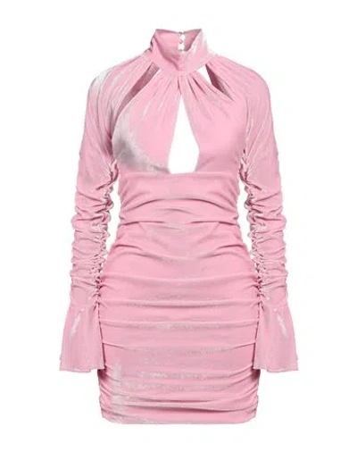 Blumarine Woman Mini Dress Pink Size 6 Viscose, Silk, Elastane