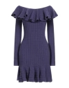 Blumarine Woman Mini Dress Purple Size S Wool In Purple