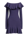 Blumarine Woman Mini Dress Purple Size S Wool