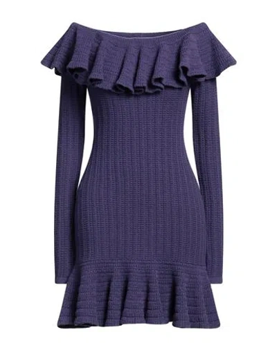 Blumarine Woman Mini Dress Purple Size S Wool