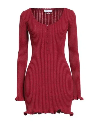 Blumarine Woman Mini Dress Red Size L Viscose, Polyester