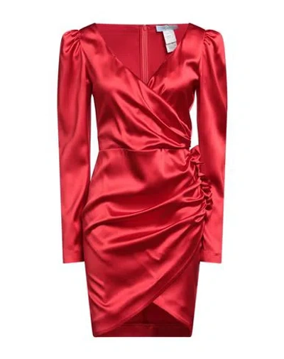 Blumarine Woman Mini Dress Red Size M Acetate, Viscose, Elastane