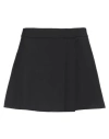 BLUMARINE BLUMARINE WOMAN MINI SKIRT BLACK SIZE 6 VIRGIN WOOL, ELASTANE